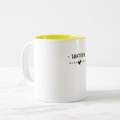 Tasse 2 Couleurs Santorini Coordinates with Globe and Stars (Devant gauche)
