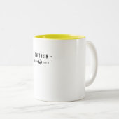 Tasse 2 Couleurs Santorini Coordinates with Globe and Stars (Devant droit)