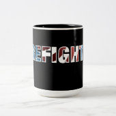 Tasse 2 Couleurs Sapeur-pompier patriote (Centre)