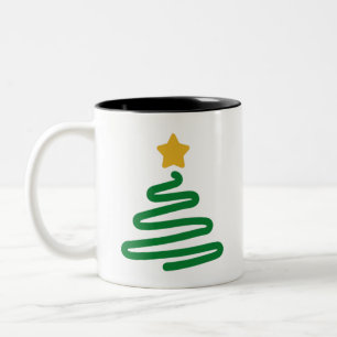 Tasse 2 Couleurs Sapin de Noël drôle