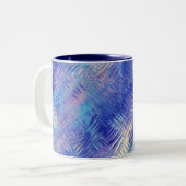 Tasse 2 Couleurs Sapphire Blue Scribbled Texture (Devant gauche)