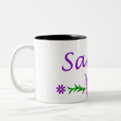 Tasse 2 Couleurs Sarah (papillon pourpre) (Gauche)