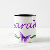 Tasse 2 Couleurs Sarah (papillon pourpre) (Centre)