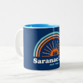 Tasse 2 Couleurs Saranac Lake New York Rainbow (Devant gauche)