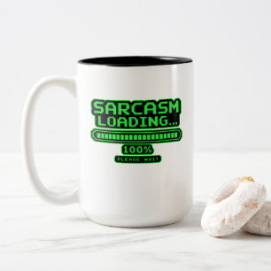 Tasse 2 Couleurs Sarcasme Chargement 100% Veuillez Patienter Drôle 