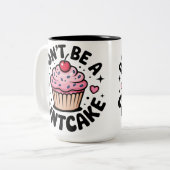 Tasse 2 Couleurs Sassy Pink Cupcake Snarky Humorous Design (Devant gauche)