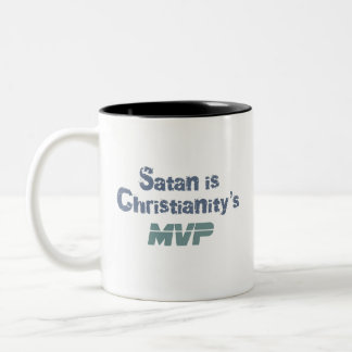 Tasse 2 Couleurs Satan est le MVP du christianisme