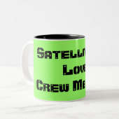 Tasse 2 Couleurs Satellite de membre d'équipage d'amour (Devant gauche)