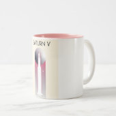 Tasse 2 Couleurs Saturn V Apollo Space Art (Devant droit)