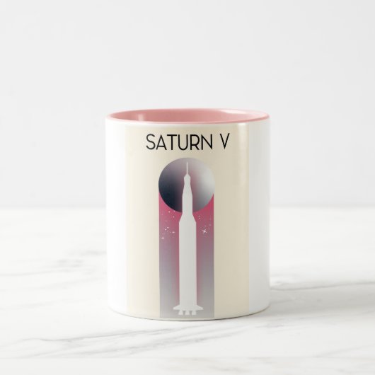 Tasse 2 Couleurs Saturn V Apollo Space Art (Centre)