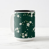 Tasse 2 Couleurs Sauce foetale Emerald Cherry Blossom (Devant gauche)