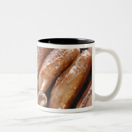 Tasse 2 Couleurs Saucisses au barbecue (Droit)