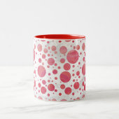Tasse 2 Couleurs Saumon rose  point Motif (Centre)