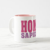 Tasse 2 Couleurs Saumons SAPIENS HOMOS (Devant gauche)