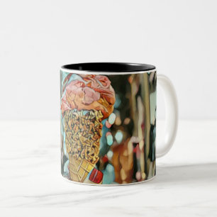 Tasse 2 Couleurs Saupoudrer de crème glacée