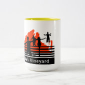 Tasse 2 Couleurs Saut 15oz de pont de mâchoires de Martha's (Centre)