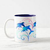 Tasse 2 Couleurs Saut des dauphins (Gauche)