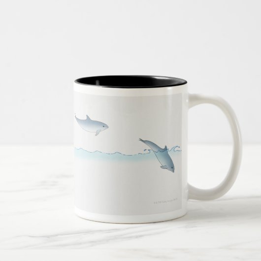 Tasse 2 Couleurs Saut du dauphin (Droit)