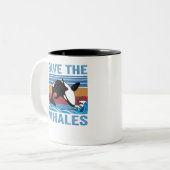 Tasse 2 Couleurs sauver les baleines (Devant gauche)