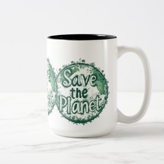 Tasse 2 Couleurs Sauvez la planète (Droit)