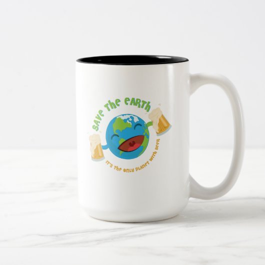 Tasse 2 Couleurs Sauvez la terre (Droit)