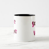 Tasse 2 Couleurs Sauvez l'amour. texte de gradient (Centre)