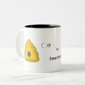 Tasse 2 Couleurs Sauvez les abeilles (Devant gauche)