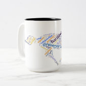 Tasse 2 Couleurs Sauvez Les Mustangs Galloping Horse (Devant gauche)