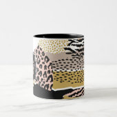 Tasse 2 Couleurs Savannah avec Monogramme personnalisé et nom (Centre)