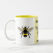 Tasse 2 Couleurs Save BEES - Wildlife Warrior - Jaune (Gauche)