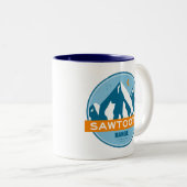Tasse 2 Couleurs Sawtooth Range Idaho (Devant droit)