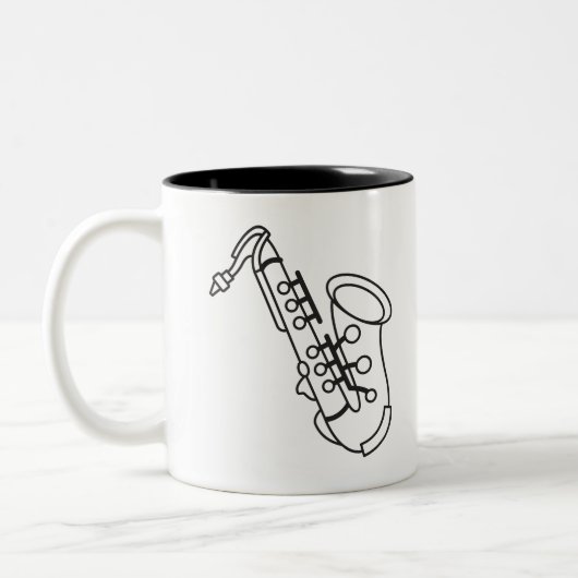 Tasse 2 Couleurs Saxophone (Gauche)