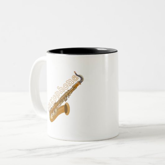 Tasse 2 Couleurs Saxophone (Devant gauche)