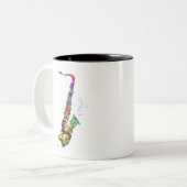 Tasse 2 Couleurs Saxophone (Devant gauche)
