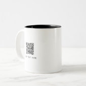 Tasse 2 Couleurs Scannable Business Website QR Code Publicité (Devant gauche)