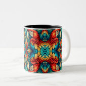 Tasse 2 Couleurs Scarlet Macaws (Devant droit)