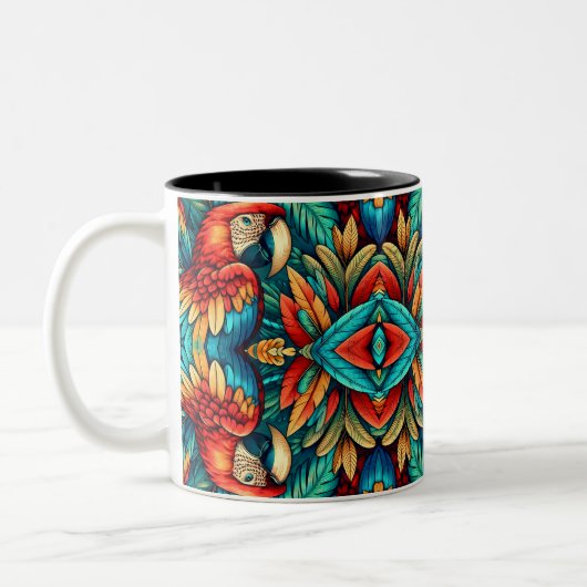 Tasse 2 Couleurs Scarlet Macaws (Gauche)