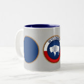 Tasse 2 Couleurs Sceau d'État du Wyoming (Devant gauche)