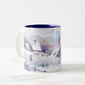 Tasse 2 Couleurs Scène avec du charme d'hiver (Devant gauche)