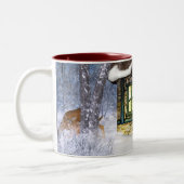Tasse 2 Couleurs Scène de vacances de Noël (Gauche)