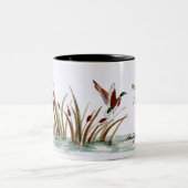 Tasse 2 Couleurs Scène du canard de Mallard (Centre)