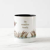 Tasse 2 Couleurs Scène du canard de Mallard (Centre)