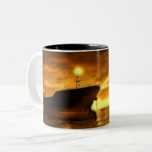 Tasse 2 Couleurs Scène nautique avec phare
