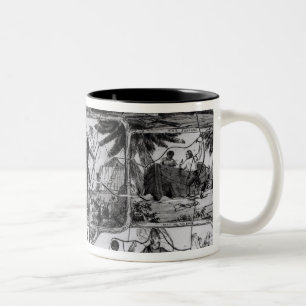 Tasse 2 Couleurs Scènes de "Robinson Crusoe" par Daniel Defoe