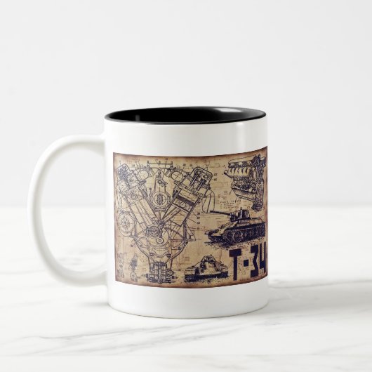 Tasse 2 Couleurs Schéma des réservoirs (Gauche)