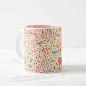Tasse 2 Couleurs Schéma floral clair (Devant gauche)