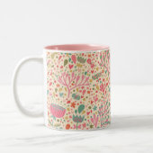 Tasse 2 Couleurs Schéma floral clair (Gauche)