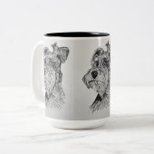 Tasse 2 Couleurs Schnauzer (Devant gauche)