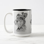 Tasse 2 Couleurs Schnauzer (Gauche)