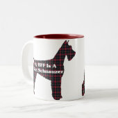 Tasse 2 Couleurs Schnauzer BFF (Devant gauche)